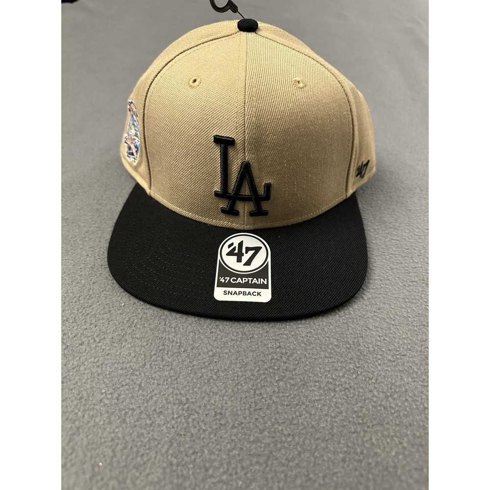Los Angeles Dodgers 47 Tan/Black/Blue  Captain SnapBack Hat